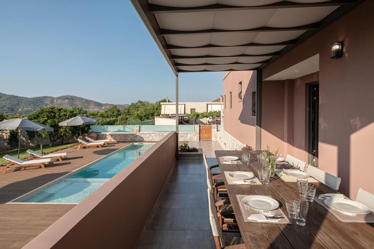Villa Enny, 3 Bd With Private Heated Pool Agia  Exterior foto
